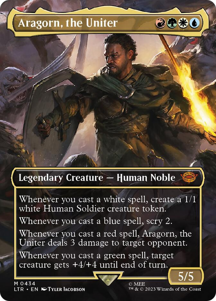 Aragorn, the Uniter (Borderless Alternate Art) [The Lord of the Rings: Tales of Middle-Earth]