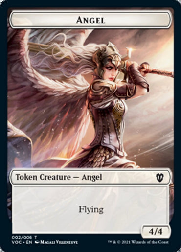 Angel // Clue Double-Sided Token [Innistrad: Crimson Vow Commander Tokens]