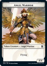 Angel Warrior // Goblin Construct Double-Sided Token [Zendikar Rising Tokens]